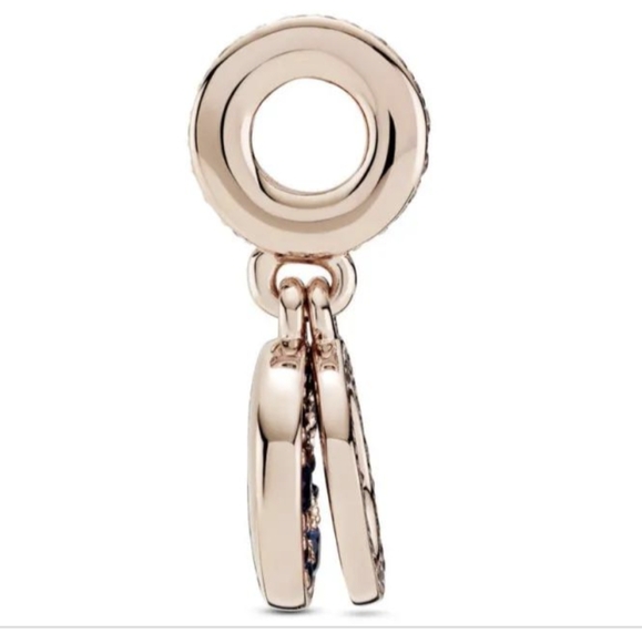 Brand New in Box Pandora Blue and Rose Gold Double Disc Charm - Picture 4 of 7